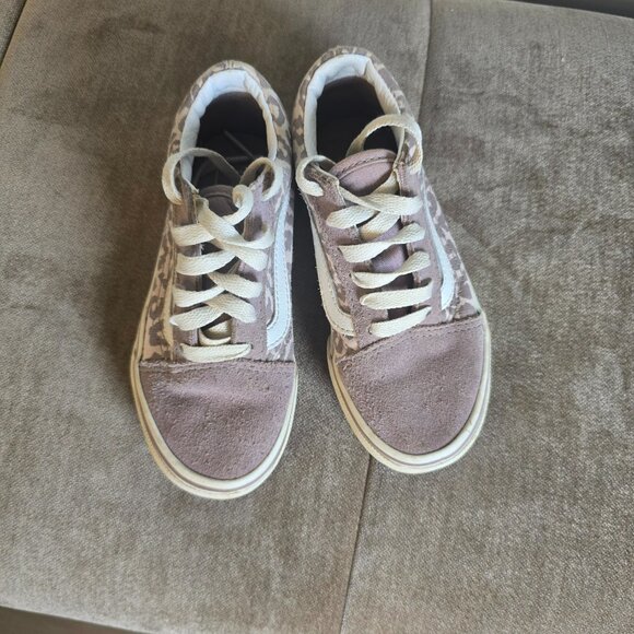 Vans Kids Old Skool Leopard Skater Sneakers Mauve‎ Lilac Purple Suede Size 11.5 - Picture 8 of 8